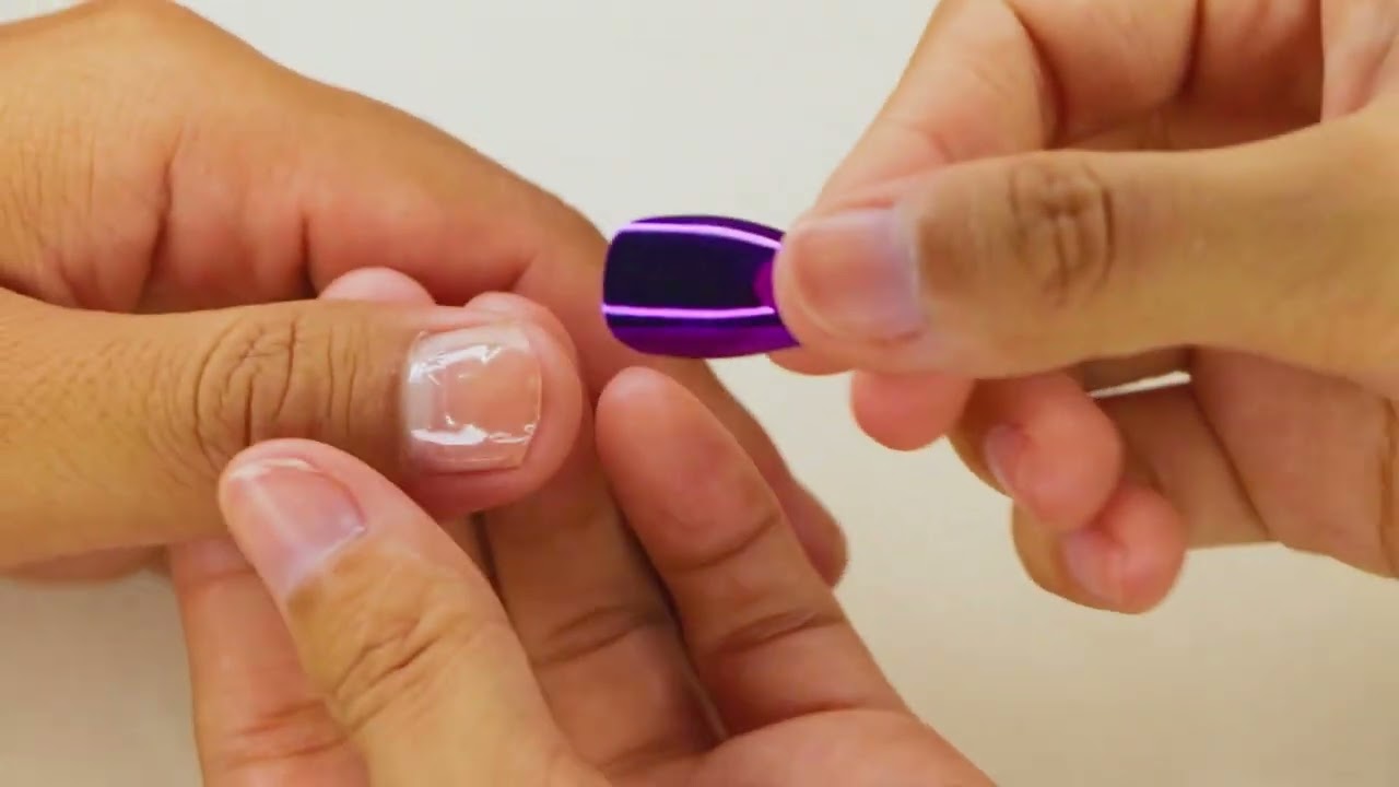 Purple Chrome Nails by sticky tab glue #nailcare #nailart #nails