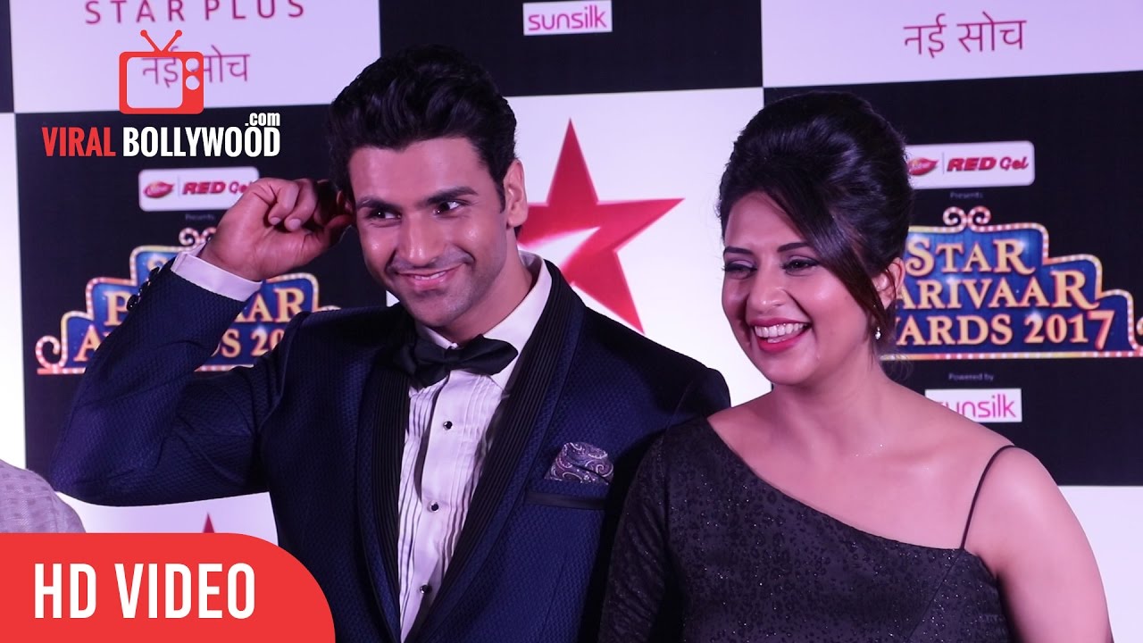 Gorgeous Divyanka Tripathi and  Vivek Dahiya At Star Parivaar Awards 2017 | Viralbollywood