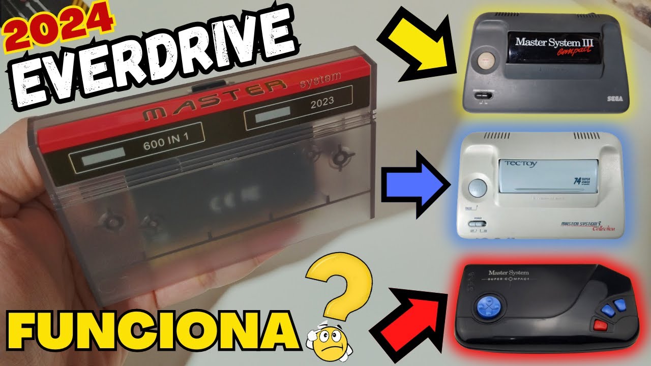 VALE A PENA? EVERDRIVE MASTER SYSTEM do AliExpress: Unboxing e análise de funcionamento [2024]