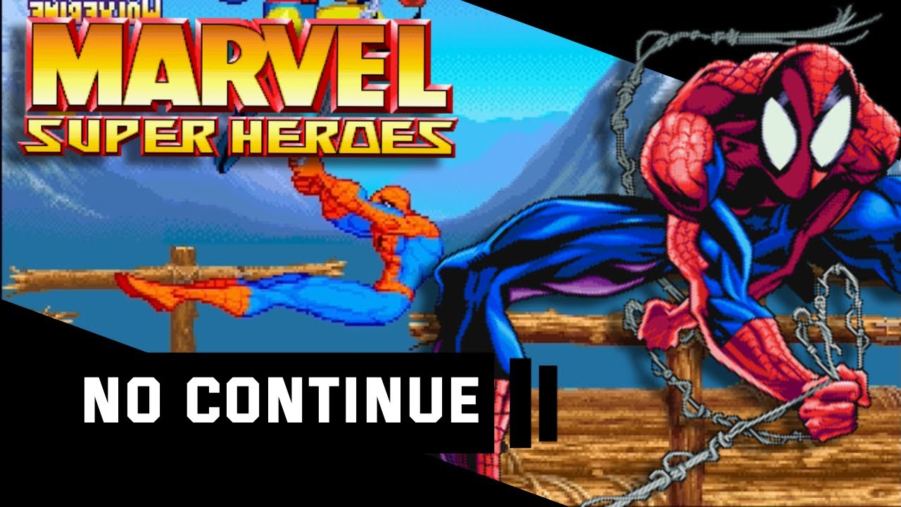 Marvel Super Heroes (Sega Saturn) Arcade Mode With Spider Man Level 8 No Continue