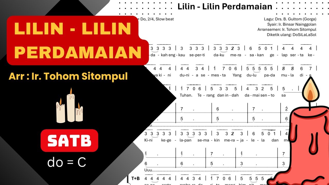 LILIN LILIN PERDAMAIAN – Lagu Natal Paduan Suara (SATB) | Arr. Tohom Sitompul | Choir Practice