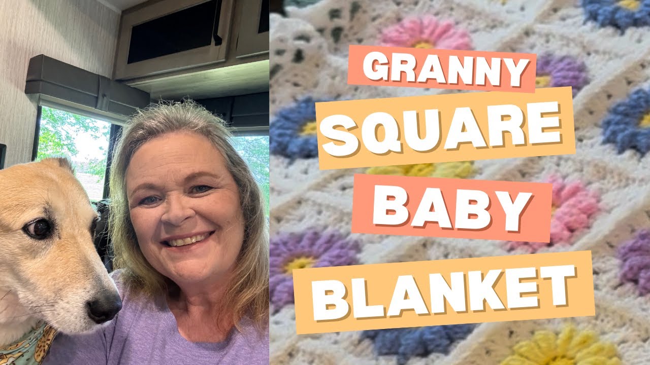 Flower Granny Square baby blanket/ Intro video
