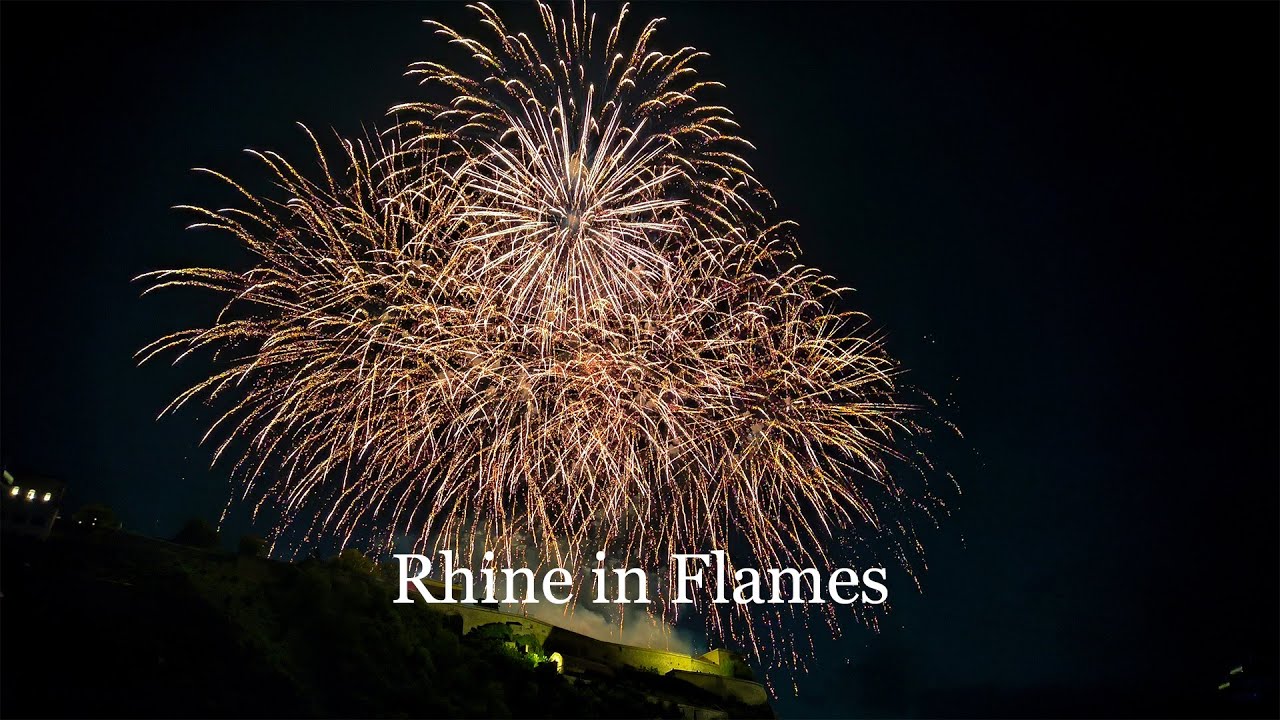 Rhine in Flames - music-synchronized brilliant firework display from the very first row