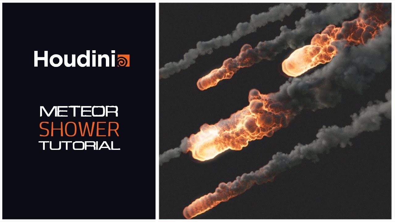 Houdini - Pyro Meteor Shower Tutorial #houdini #pyro #meteor