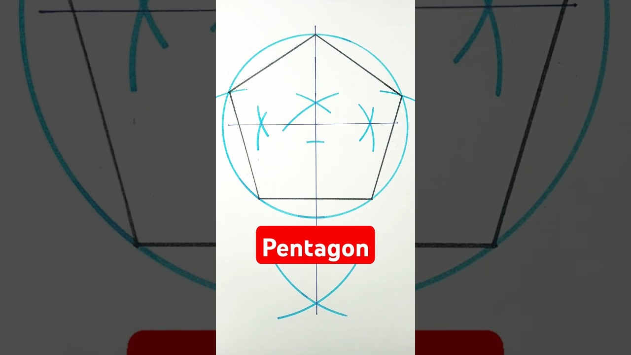 how to draw a pentagon | Pentagon Construction