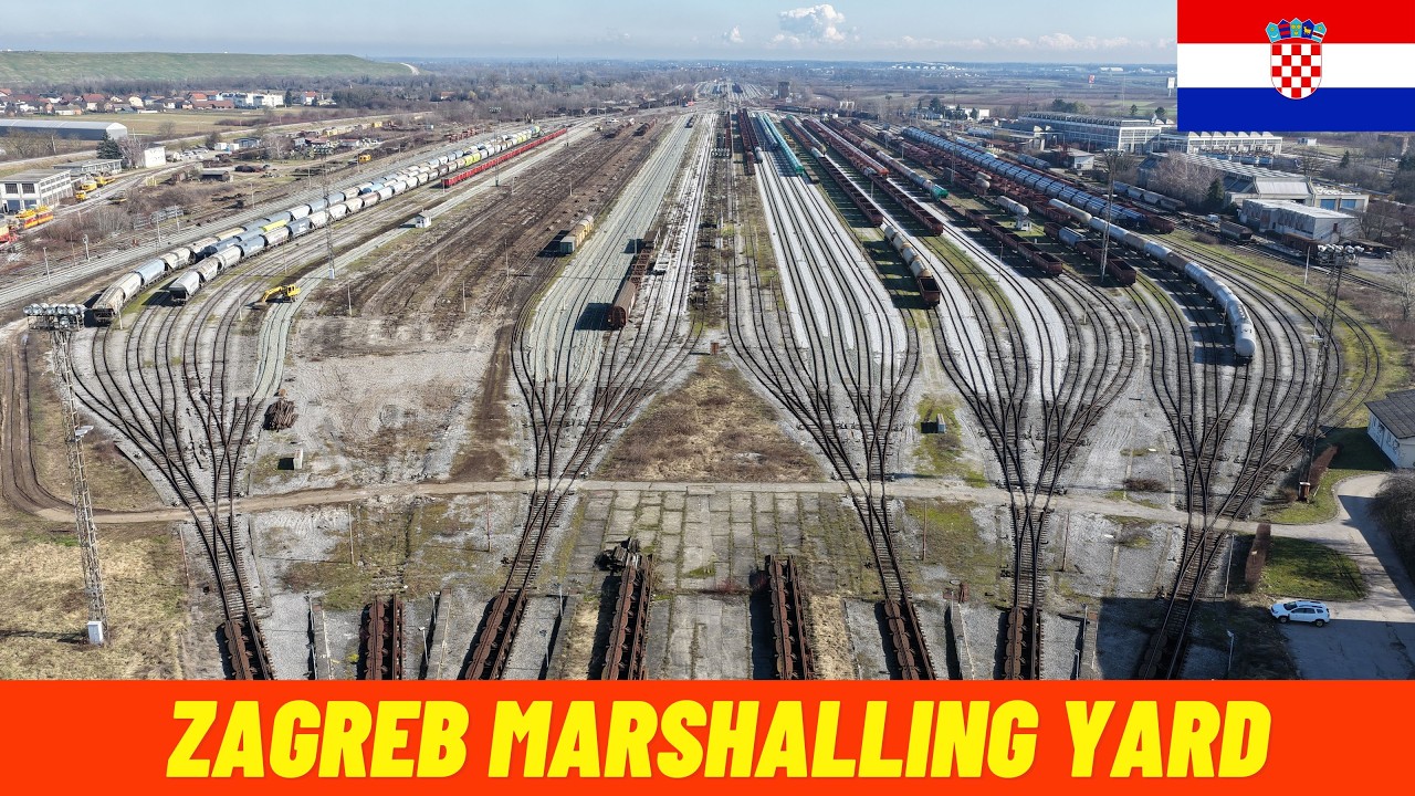 Zagreb Ranžirni Kolodvor &ndash; Croatia's Largest Marshalling Yard from Above | 4K Drone Footage