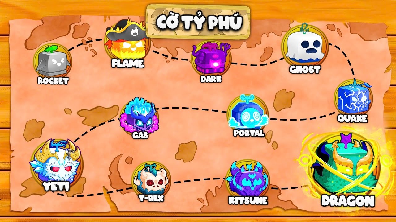 CHÚ 9 CÙNG 3 YOUTUBER DÙNG BÀN CỜ TỶ PHÚ ĐỂ SOLO PVP TRONG BLOX FRUIT !!