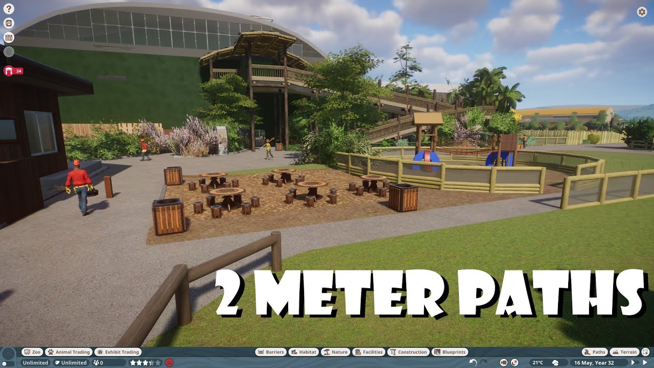 How to build 2 meter thin paths - 2 different methods.