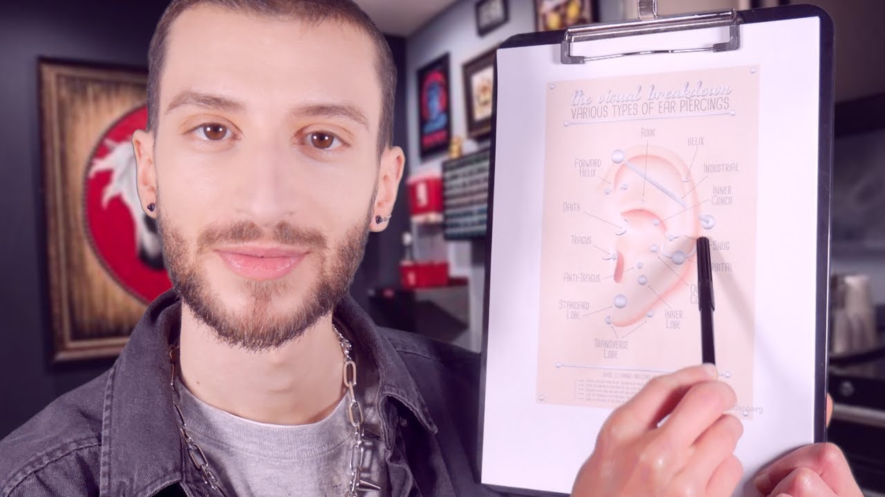 ASMR Piercing Shop - Ear Piercings, Tongue Piercing (Layered sounds)