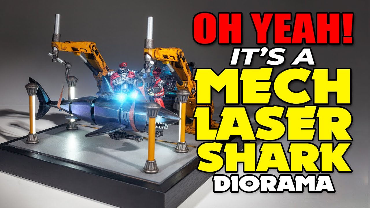 Oh Yeah! I Made A Mech Laser Shark Diorama And It's Awesome | Resin Print