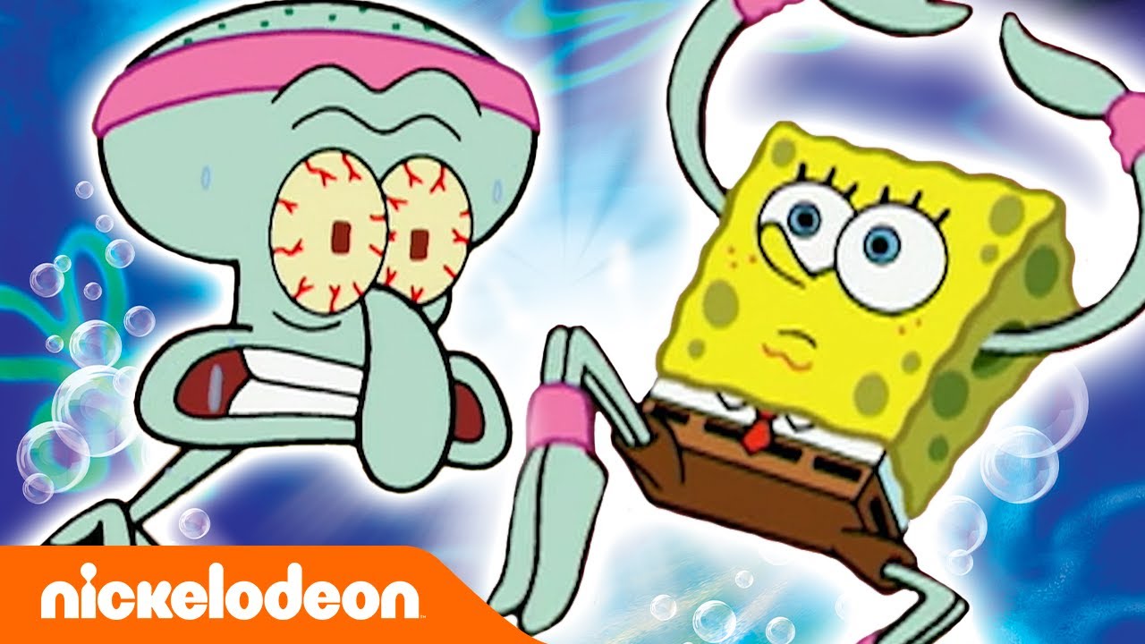 Bob Esponja | Maratona de Dança da Fenda do Biquíni | Nickelodeon em Português