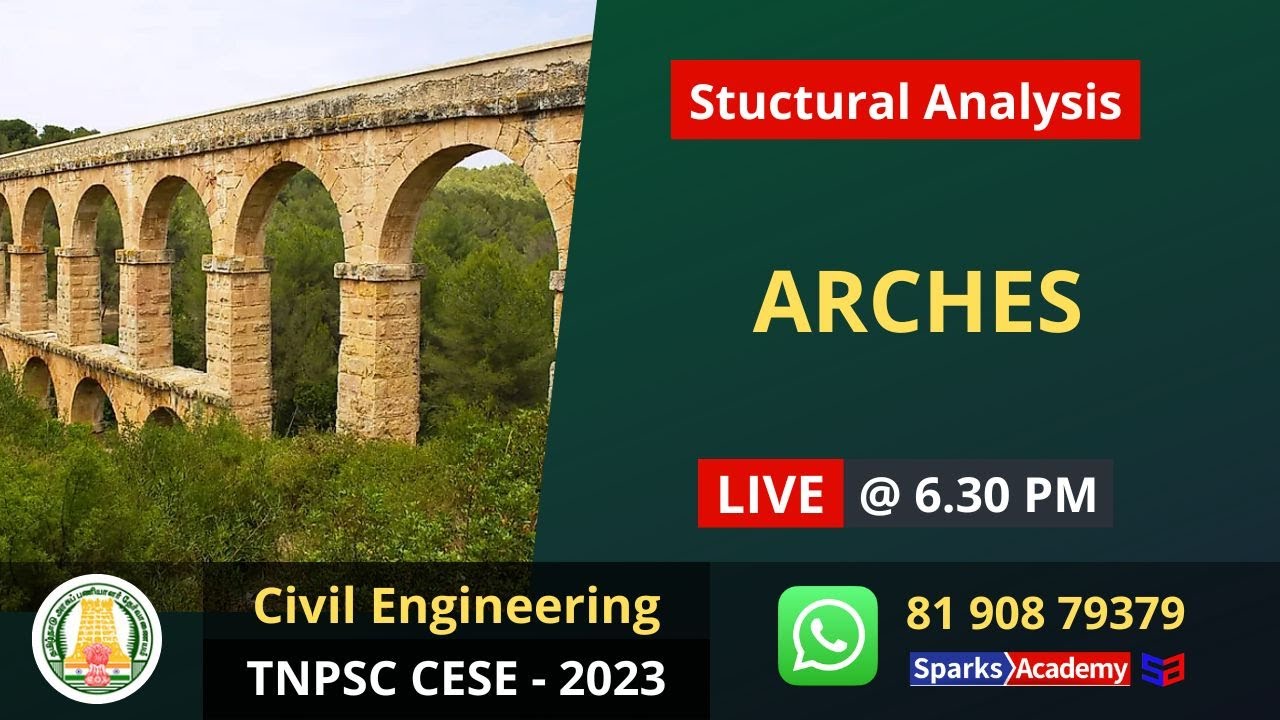 Day 3 Live: Arches - Structural Analysis | Civil Engg.Concept Series | TRB, TNPSC AE |Sparks Academy