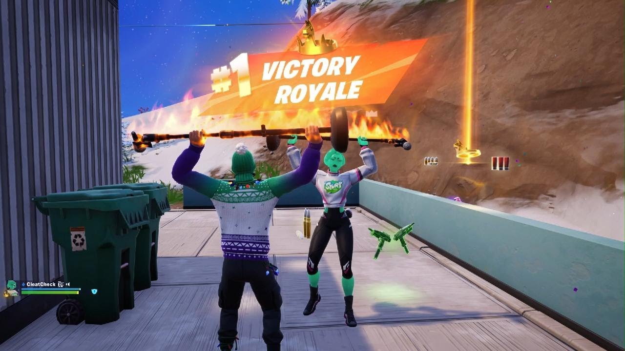 *NEW* THE WINTERFEST BANDIT SKIN IN FORTNITE PS5 + A VICTORY ROYALE WIN! (DUO)