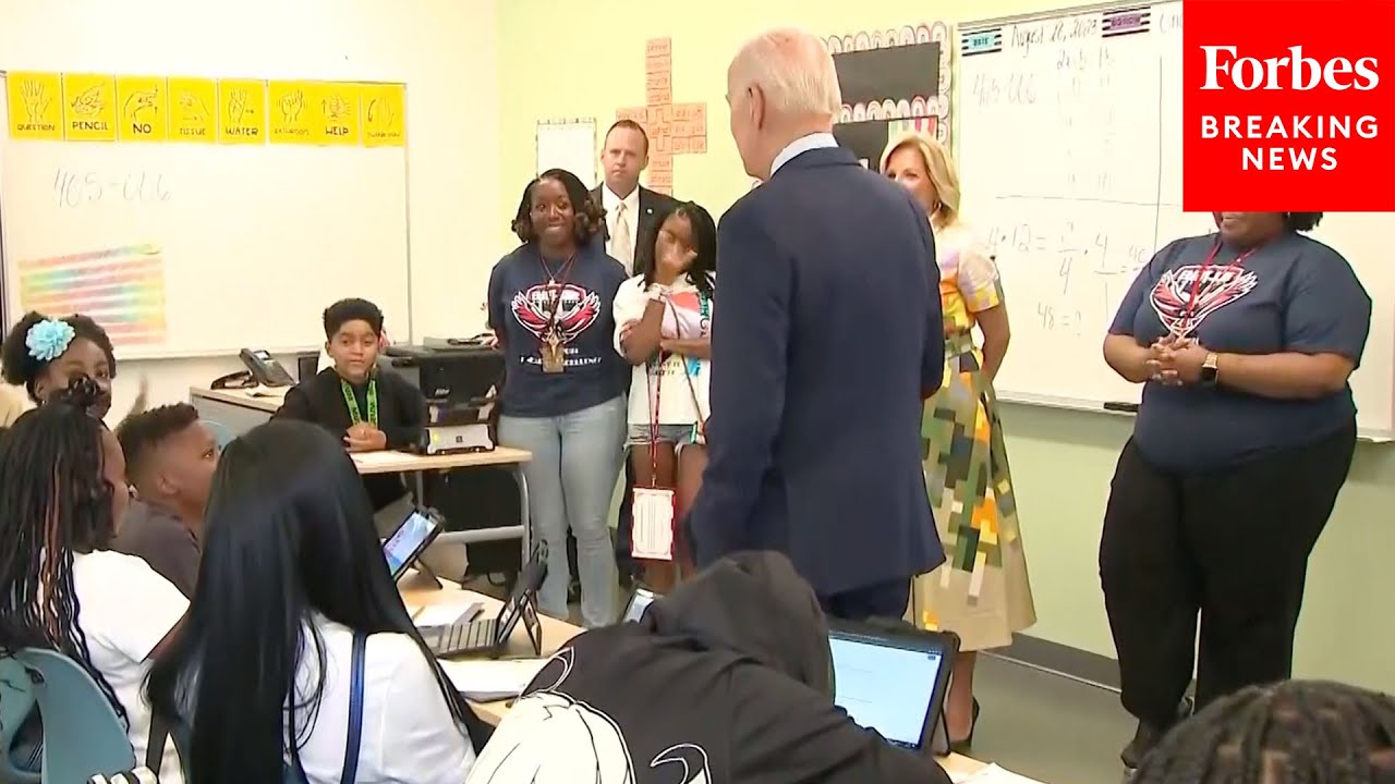 JUST IN: President Biden, First Lady Dr. Jill Biden Meet With Students At Washington, D.C. School