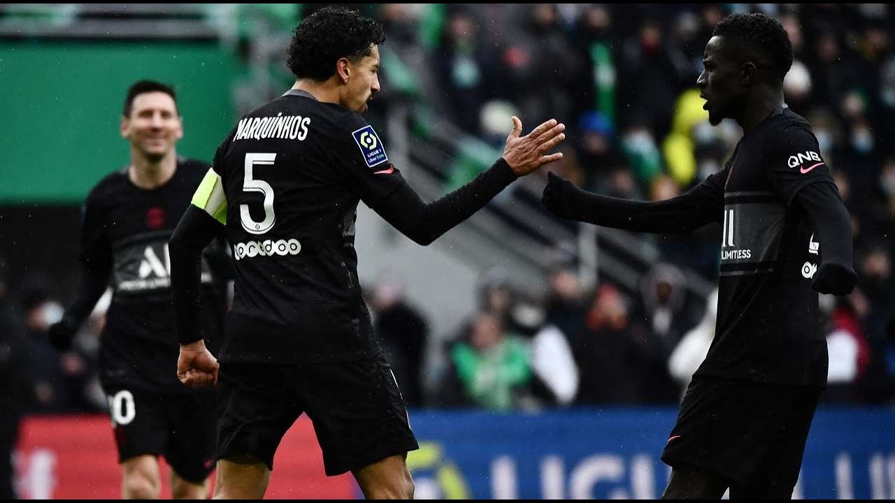 St Etienne - Paris SG 1 3 | All goals & highlights | 28.11.21 | France Ligue 1 | Match Review