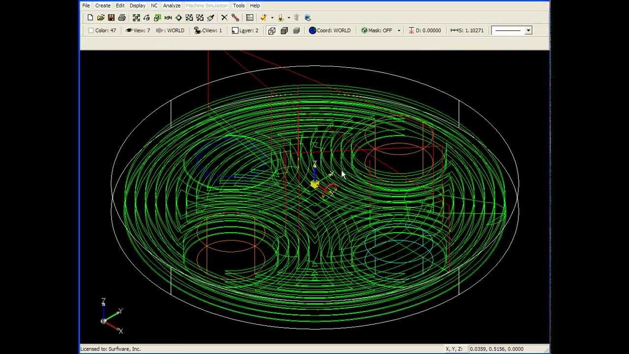 SURFCAM Tutorial - 2-Axis: Machining Pockets with Islands