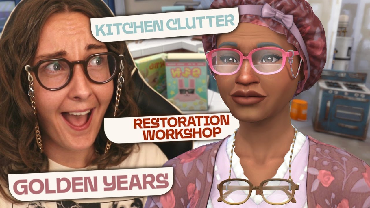 3 New Kits for The Sims 4 and I like them? Golden Years, Restoration Workshop and Kitchen Clutter!