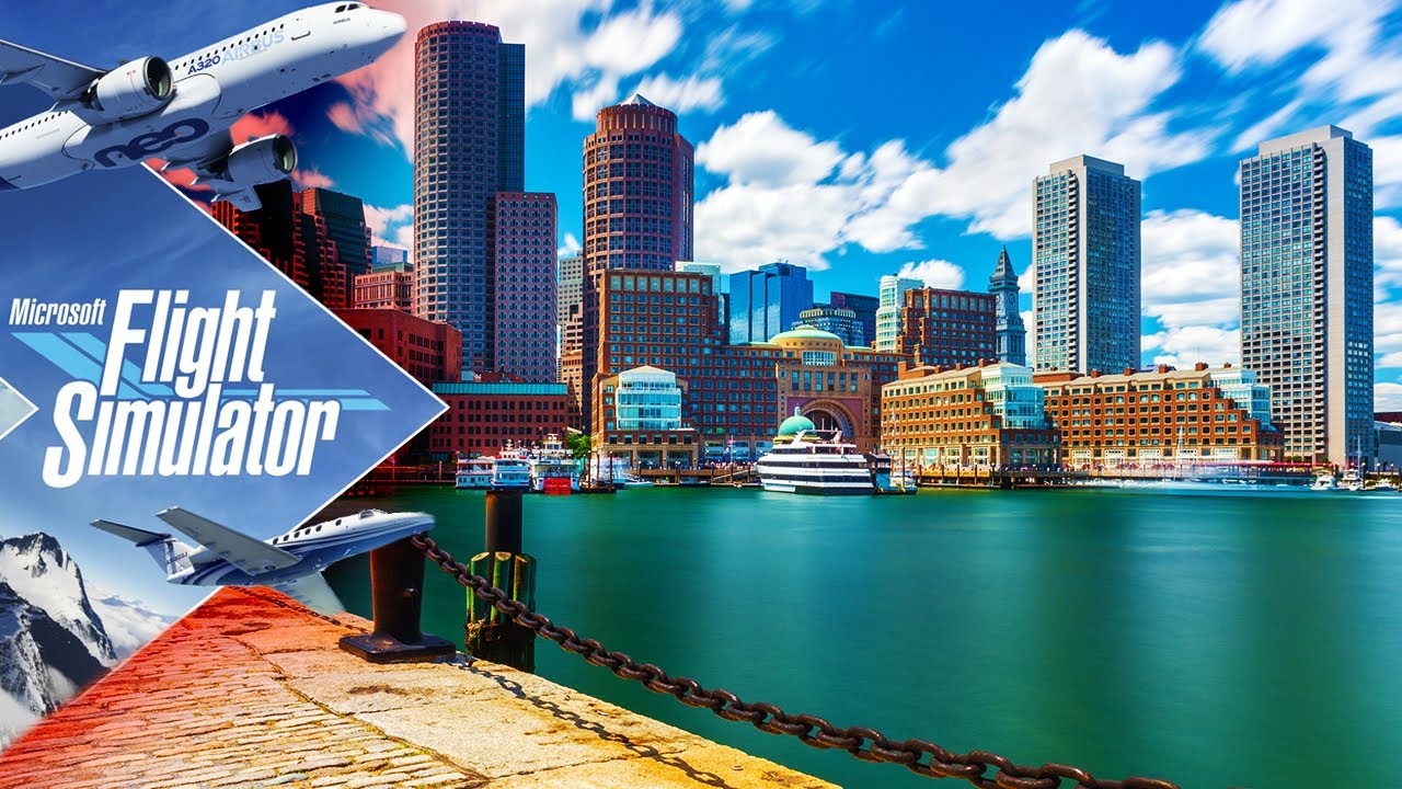[🔴4K] Flying over Boston | Microsoft Flight Simulator 2020 | RTX ULTRA