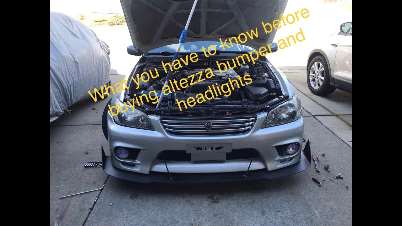 Installing Altezza front bumper on lexus is300 sportcross
