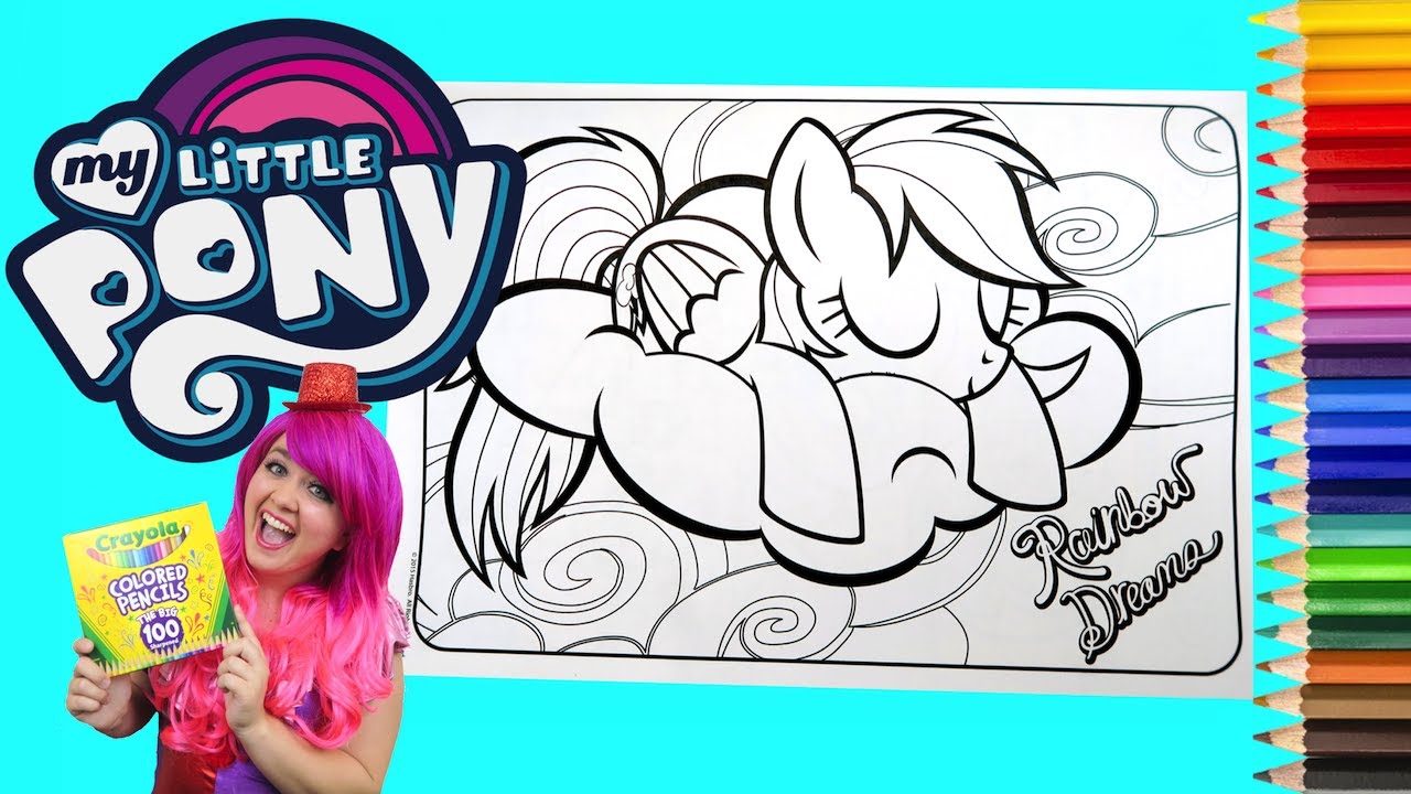 Coloring Rainbow Dash My Little Pony Coloring Book Page Crayola Colored Pencil | KiMMi THE CLOWN