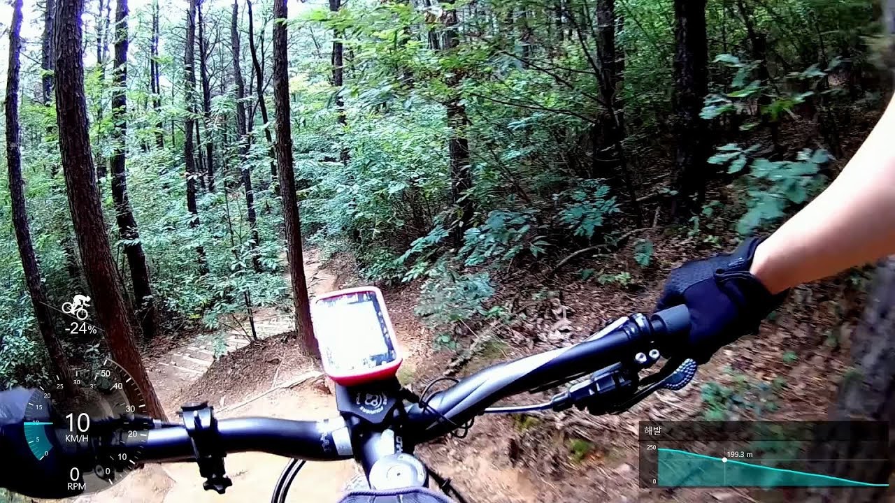 시작점까지 울게되는 난이도의 용인 석성산 MTB 싱글코스 라이딩 클립! MTB riding POV clip in Suksung Mountain, South Korea