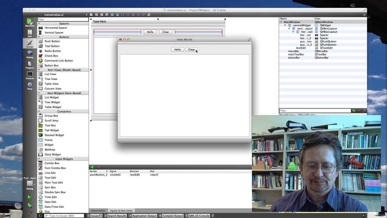 Qt5 Tutorial: A 3-Widget Application