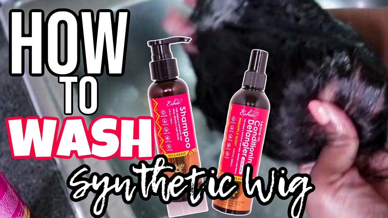 Esha Synthetic Wig Shampoo and Conditioner | How to Wash and RESTORE A Synthetic or Human Hair Wig |