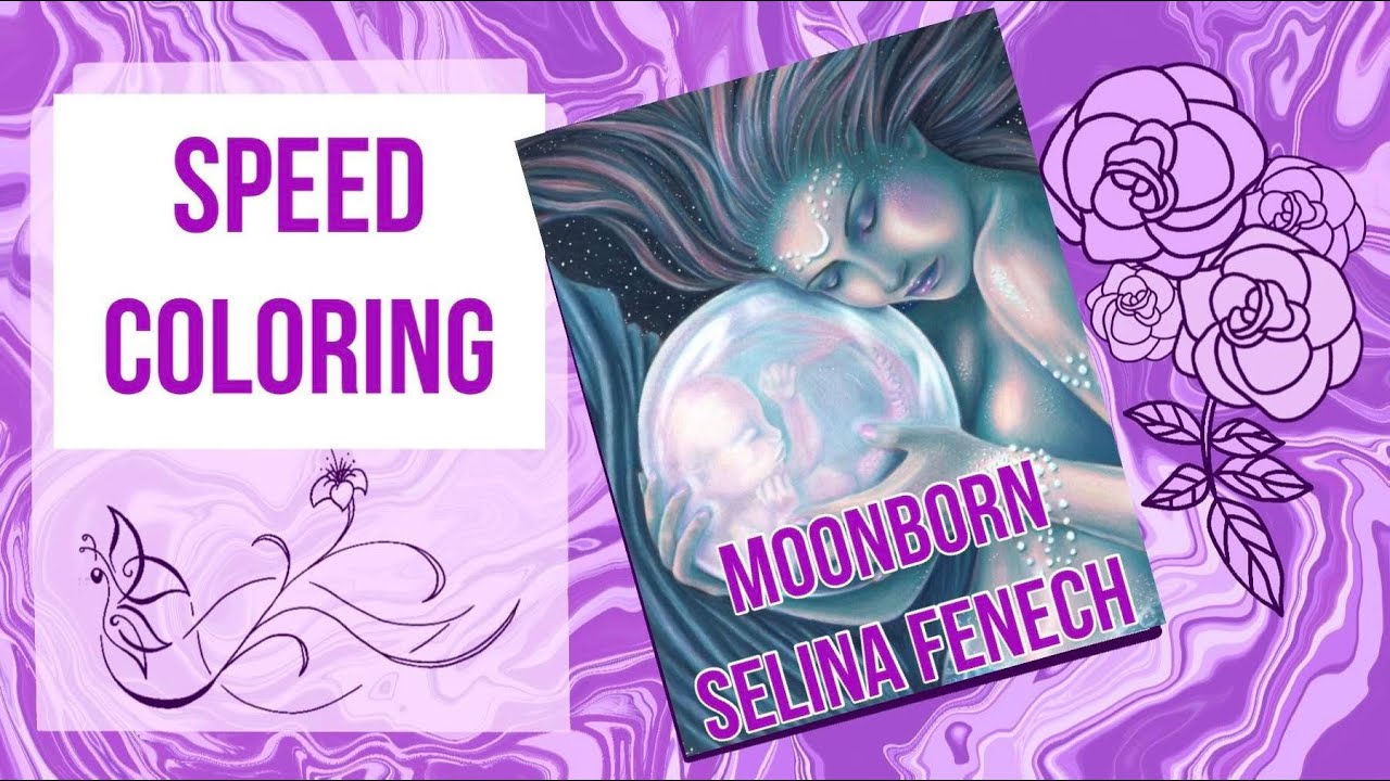 Greyscale Coloring | Prismacolor Speed Coloring MOONBORN by Selina Fenech