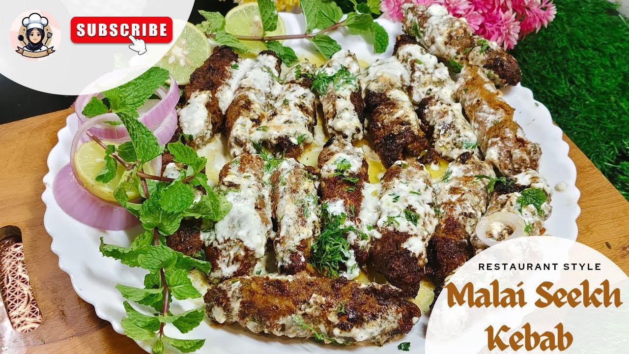 Mutton Malai Seekh Kabab Recipe 😋Soft & Juicy Creamy Seekh Kabab at Home#trending#flavoursbyshaista