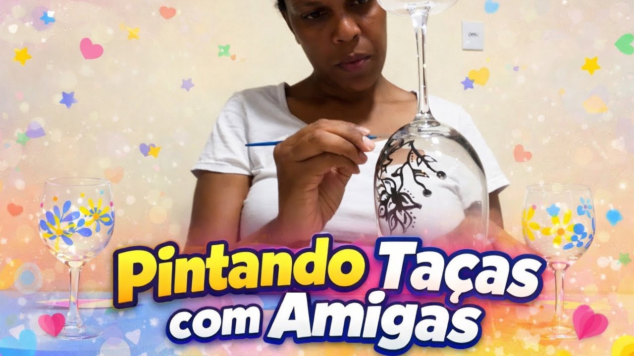 Vamos usar a nossa criatividade e pintar taças com as amigas