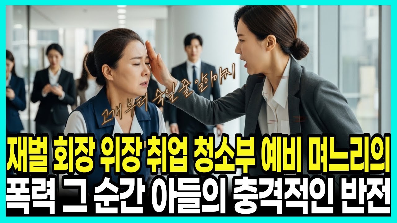 [사연] 재벌 회장 위장 취업 청소부 예비 며느리의 폭력 그 순간 아들의 충격적인 반전