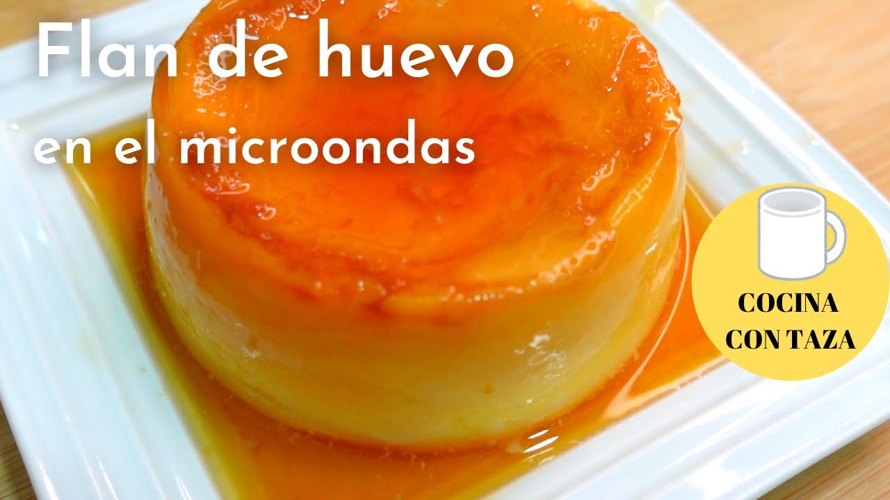 Cocina en el microondas con Taza FLAN DE HUEVO| Solo 3 ingredientes|Receta fácil y rápida