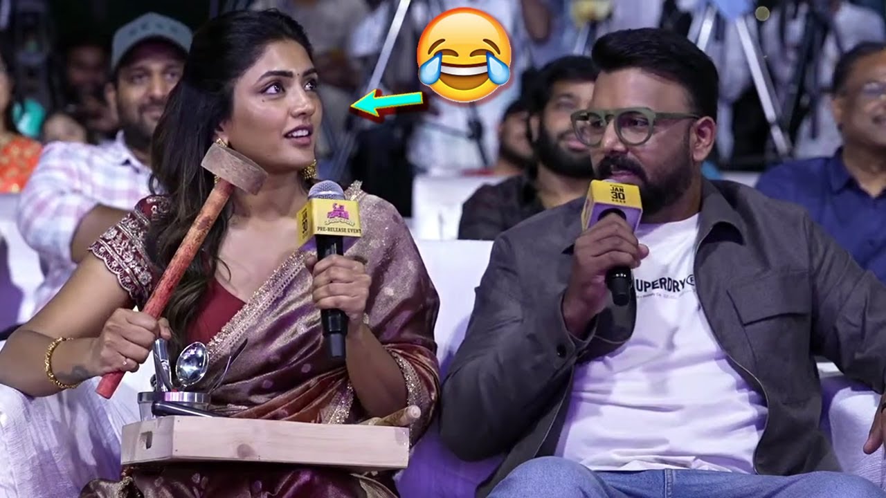 Tharun Bhascker & Eesha Rebba Funny Interaction With Anchor at Om Shanti Shanti Shanthi Pre Release