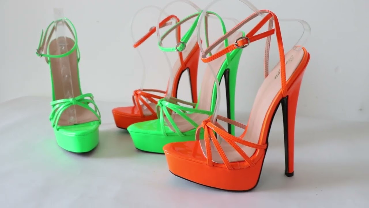 Sorbern Noen Orange Cross Strap Sandal Womens Slingback Shoes Fetish Sissy Boy