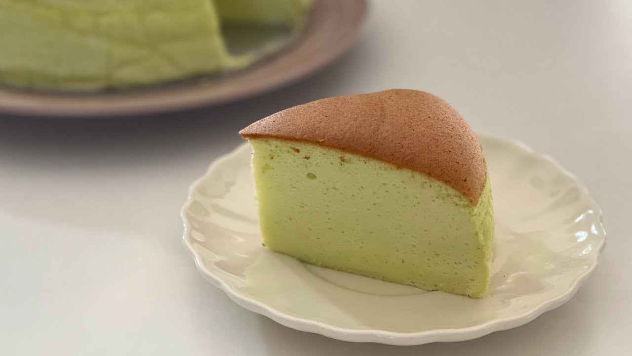 Pandan Cotton Cheesecake | 班兰棉花芝士蛋糕 | 轻乳酪蛋糕