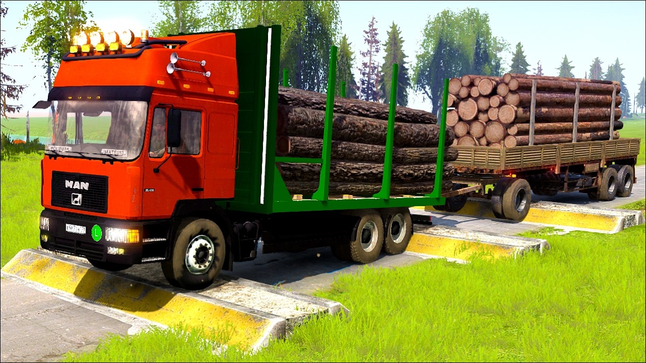 Can the Biggest Dump Truck Survive This Road? | MudRunner #MudRunner #Spintires #TruckChallenge