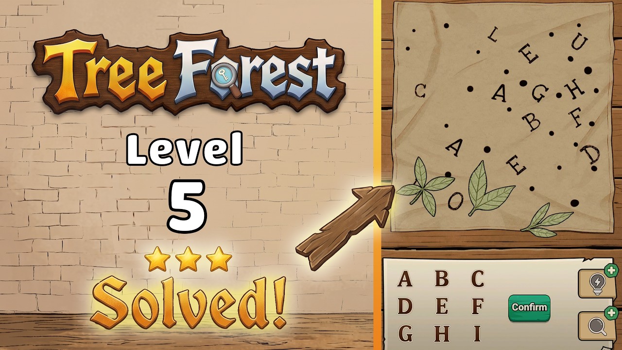 Tree Forest: Detective Words - Level 5 Walkthrough 🧩 | Full Solution & Gameplay! 🌲✨