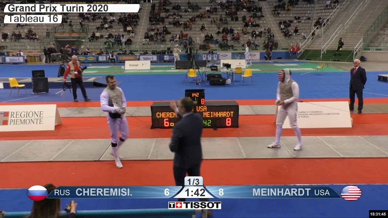 2020 134 T16 07 M F Individual Turin ITA GP RED MEINHARDT USA vs CHEREMISINOV RUS