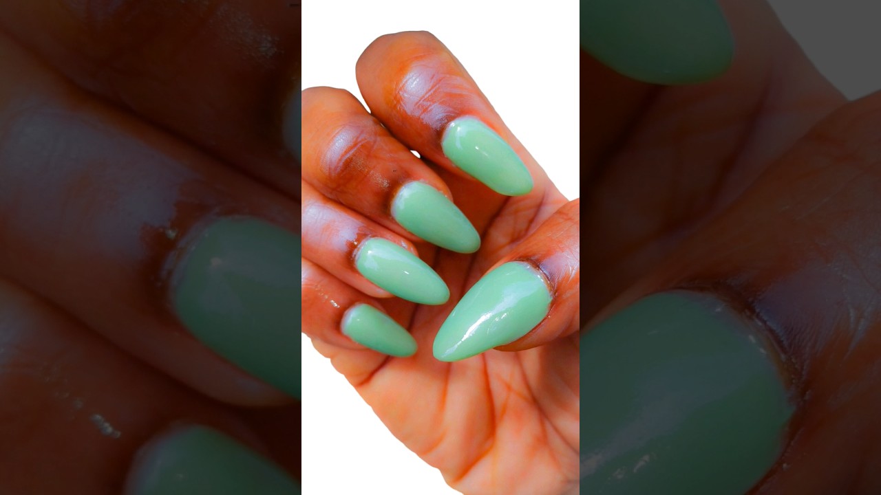 like green gel nail polish?#manicure #nails #viral #trending #youtubeshorts #colors #gel #2023