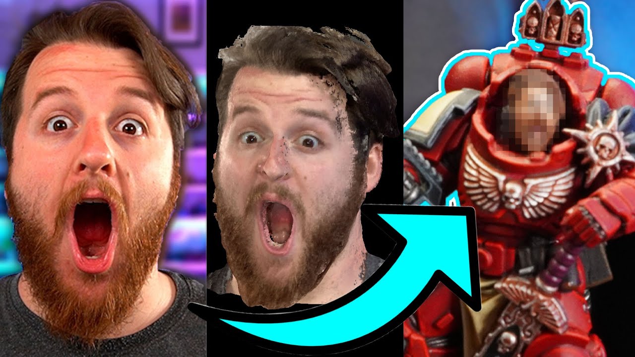I turned MYSELF into a SPACE MARINE! 3D Scan and Print my own Head!