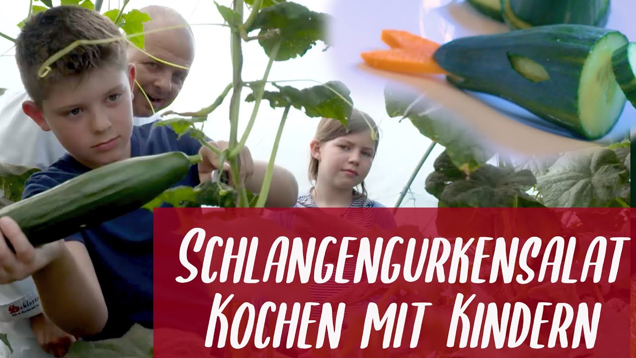 Schlangengurkensalat - Kochen mit Kindern