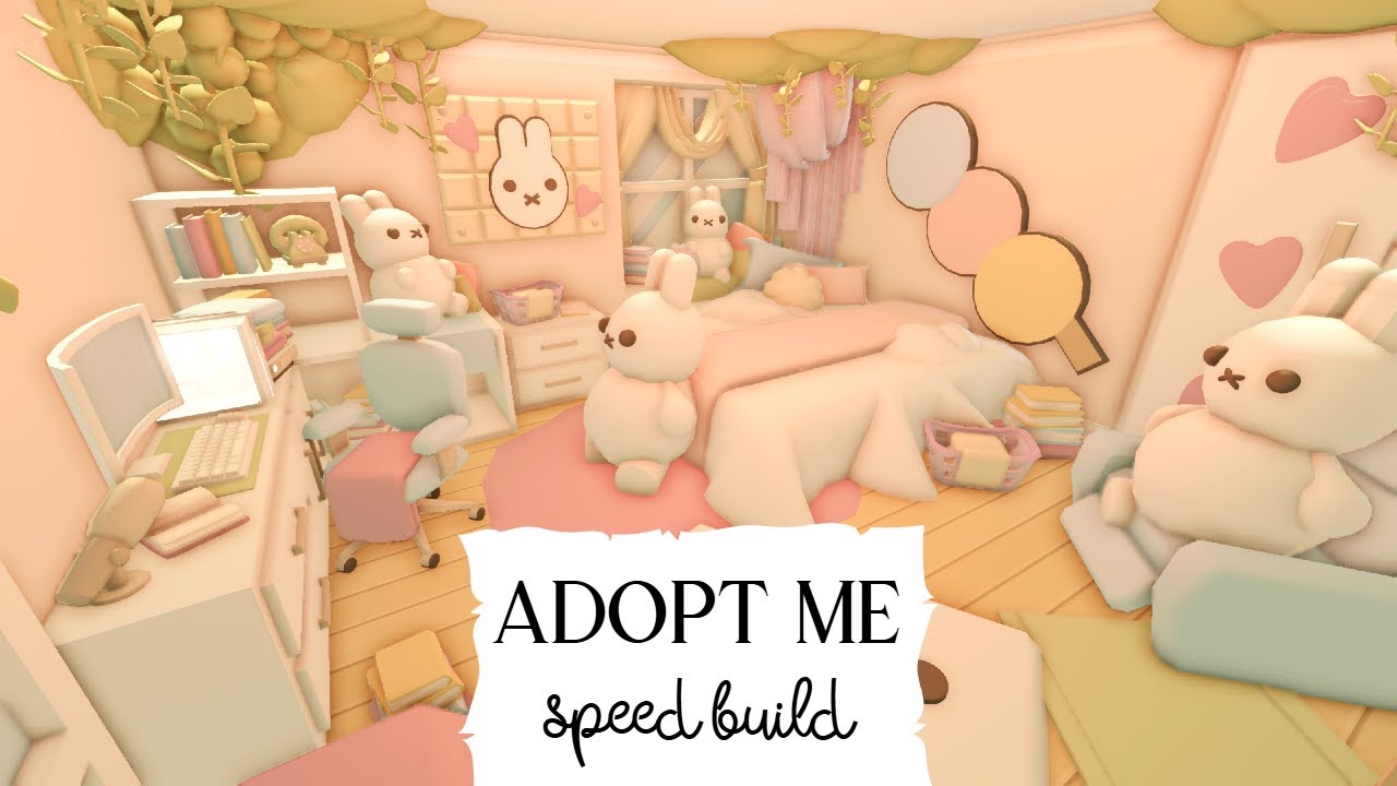 Быстрое строительство спальни в стиле Миффи 🐰 Roblox Adopt Me!