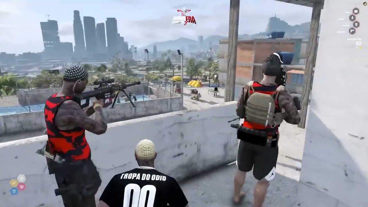 FIQUEI NA LINHA DE FRENTE COM MC POZE NA FAVELA DO RODO   GTA RP