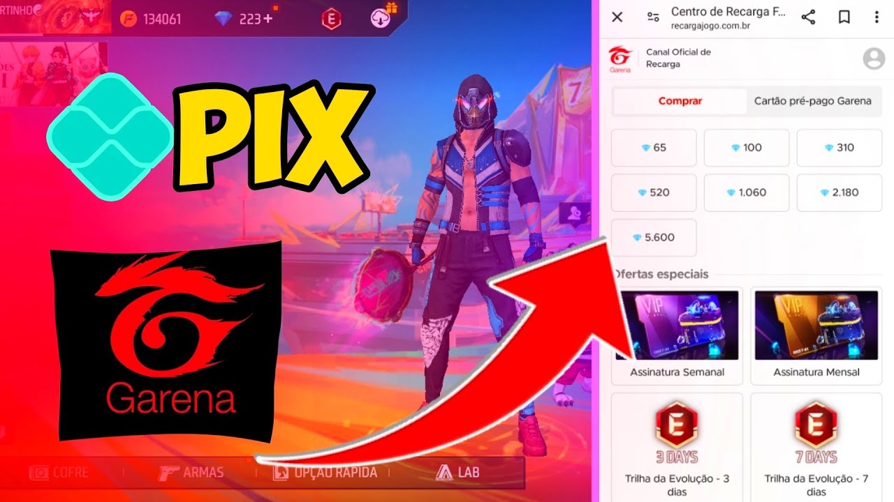 COMO RECARREGAR DIAMANTES PELO PIX NO SITE RECARGA JOGO