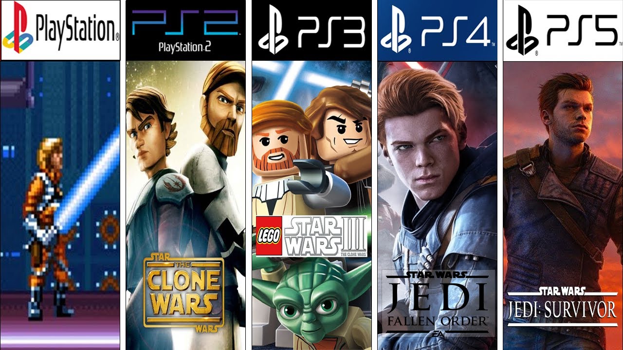 STAR WARS PlayStation Evolution PS1 - PS5  #evolutiongame #gamehistory