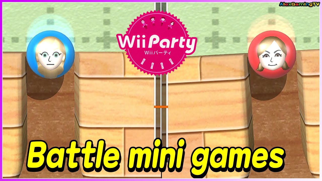 Wii party - Battle Minigames 1 vs 1 (Master Com) Guest E vs Lucia | AlexGamingTV