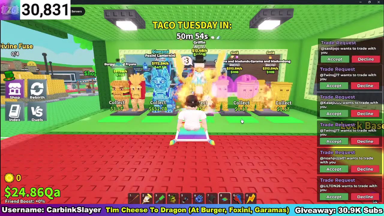 🔴SAB TRADING LIVE | SAB GIVEAWAYS LIVE | SAB DUELS LIVE | NEW TRADING MACHINE | ADMIN ABUSE