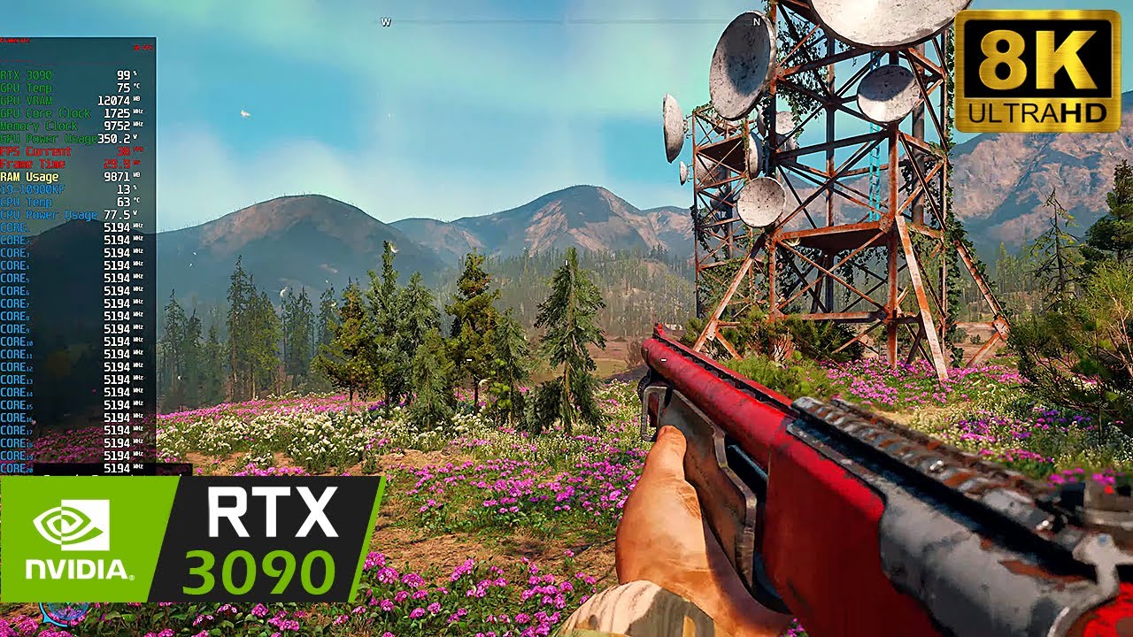 [8K] Far Cry New Dawn - RTX 3090, i9-10900KF Benchmark, Ray Tracing & Realistic Mod On