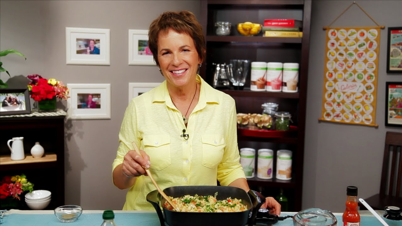 Receta saludable y fácil de preparar: camarones y arroz integral | Consejo de Herbalife
