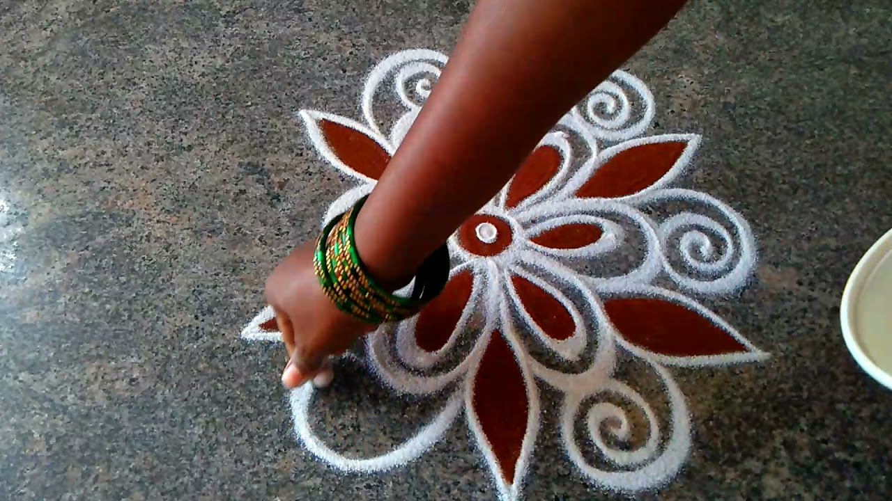 Margazhi madha simple design rangoli// special for margazhi kolam//today special